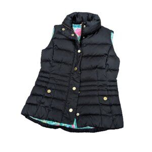 Lilly Pulitzer Isabelle Down Puffer Vest Black Size XXS‎